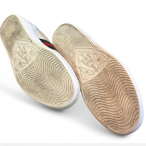 GUCCI 
Calfskin Ace Pearl Studded Womens Sneakers - Picture 5 of 5